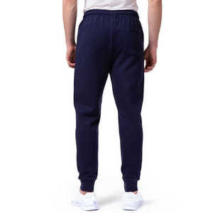 Men's Black Cotton Sweatpants Elastic Waist Drawstring Closure Side Pockets Casual Joggers Autumn Wear - Product Image 3