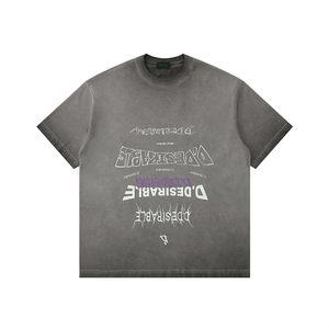 High Quality Casual Streetwear Graphic T-<b>Shirt</b> <b>Funny</b> Vintage Print Cotton Soft Oversized Tee for Men Women Bulk Supply - Product Image 1