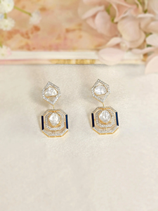 Midnight Deco <b>Earrings</b> Elegant Art Deco Inspired Black Crystal Statement <b>Dangle</b> <b>Earrings</b> for Women Party Wedding Evening Fashion - Product Image 4