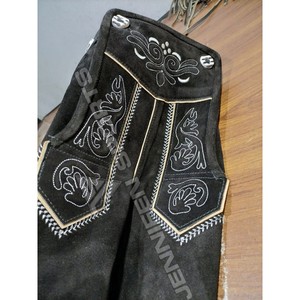 Lederhosen Bávaros Tradicionales de Alta Calidad para Hombre, Cuero Genuino de Vaca, Diseño Bordado Personalizado para Oktoberfest - Product Image 2
