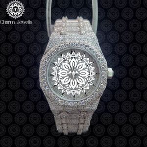Charm Jewells Luxury Stainless Steel Watch 42mm Round Dial Sapphire Crystal Quartz Movement <b>Chronograph</b> Unisex Fashion Design - Product Image 1