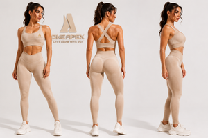 Seamless Women Gym Yoga Set High Waist Scrunch <b>Butt</b> Leggings Cross Back Sports Bra Fitness Activewear Set - Product Image 1
