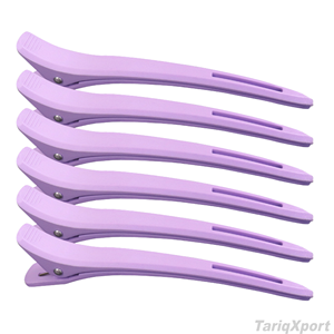 Lot de pinces crocodiles noires personnalisées, robustes et à grande force de maintien, en plastique professionnel, pour un coiffage et un sectionnement faciles à la maison et en salon - Product Image 4