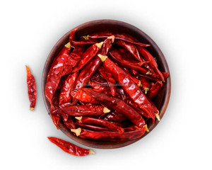 Capsicum Annuum Pimiento rojo seco Lal Mirchi Sabut Chile rojo Pimienta dulce seca entera Pimentón Especias indias tradicionales - Product Image 1