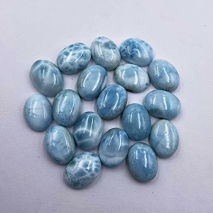 Lot de pierres précieuses en larimar naturel ovales cabochon, 3-15 mm, pierres précieuses en larimar de bonne qualité pour la fabrication de bijoux faits à la main - Product Image 3