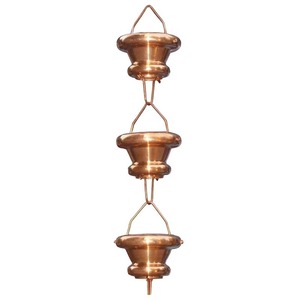 Highest Quality Butterfly <b>Textured</b> Rain Chain Designed To Guide Rainwater Smoothly From Roof To Ground With Minimal Splashing - Product Image 4
