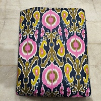 Tissu floral imprimé en coton lavé non tissé de qualité supérieure, matière cambric écologique, organique, douce, respirante et légère pour sacs