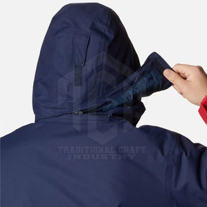 Veste de ski d'hiver au design tendance avec capuche en matière douce et respirante, logo frontal, vêtements d'extérieur pour hommes - Product Image 5