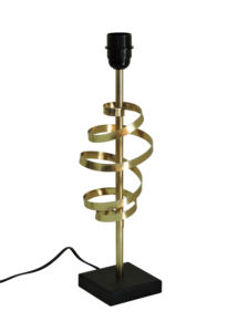 Lampe de table spirale dorée moderne - Lampe de bureau hélicoïdale géométrique en laiton de style mid-century - Lampe d'appoint sculpturale minimaliste pour la maison - Product Image 3