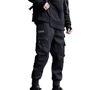 <b>mens</b> slim fit cargo pants <b>stretch</b> fabric multi pocket stylish casual urban wear cargo trousers - Product Image 4