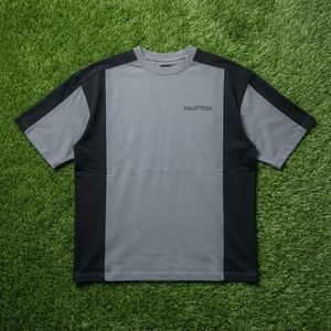 Camiseta Oversize de Bloques de Color para Hombre, Cuello Redondo, Manga Corta, Estilo Casual Urbano, Algodón, Panel en Contraste, Ajuste Relajado - Product Image 6