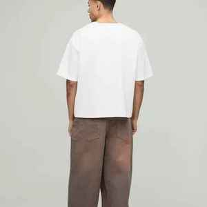 Camiseta de Algodón 100% con Estampado Digital para Hombre, Corte Holgado, Estilo Hip Hop, Oversize, Transpirable, 200g, Secado Rápido, Venta al Por Mayor - Product Image 3