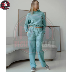 Buen Proveedor, Novedad 2026, Ropa Casual Más Vendida, Sudadera Corta y Pantalones de Corte Holgado, Tallas Grandes, Chándal de Mujer de la Mejor Calidad - Product Image 2