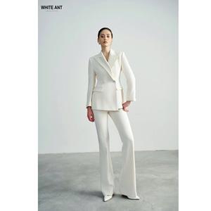 Nouveaux pantalons pour femmes, magnifiques pantalons longs EUPHEMIA avec poches, légèrement évasés, en tissu rayonne et élasthanne, ensembles pour femmes - Product Image 2