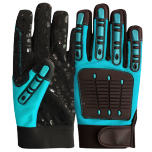 ถุงมือกันกระแทกสำหรับงานหนัก คุณภาพสูงสุด ผลิตจากหนังสังเคราะห์เสริมแรง Amara ทนทานต่อแรงกระแทก เหมาะสำหรับงานช่าง - Product Image 2