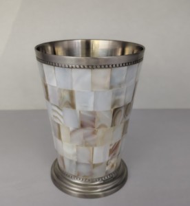 Coupe à Mint Julep de Luxe en Nacre – Réutilisable et Durable pour Mariages et Usage Domestique - Product Image 2