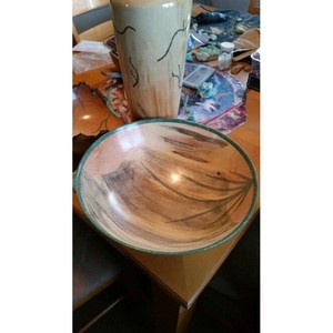 Handcrafted <b>Pine</b> Wood Bowl with Blue Inlay Mosaic - Wholesale Moradabad - Product Image 2