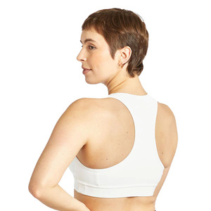 Women's Customized Fitness Logo Design Breathable Running Sports Padded <b>Bra</b> Medium Support <b>Racerback</b> 100% Nylon Yoga Vest Tank - Product Image 2