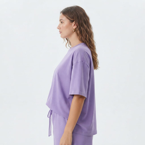 New Fashionable Casual Wear Women T-shirt and Shorts 2 Piece <b>Set</b> 100% Cotton Women's <b>Twin</b> <b>Sets</b> for Casual Wear - Product Image 3