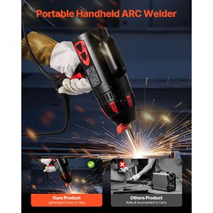 Soudeuse à arc portable 20-130A avec réglage progressif du courant, onduleur IGBT 115V, soudeuses à arc manuelles pour métaux - Product Image 2