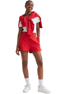 กางเกงขาสั้นลำลองผ้าฟลีซสำหรับผู้หญิงคุณภาพสูง 100% ผ้าฝ้าย ระบายอากาศได้ดี สไตล์วินเทจ ขายส่ง ปรับแต่งได้ - Product Image 2