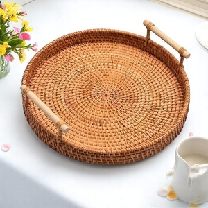 Accesorios de baño para ducha, bandeja de ratán, venta al por mayor, precio económico, bandejas de madera hechas a mano en Vietnam - Product Image 1