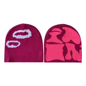 IRON MARK INDUSTRIES Gorros de Punto Personalizados al por Mayor con MOQ Bajo, Diseño de Letras a Rayas Impresas por Sublimación en Acrílico - Product Image 3
