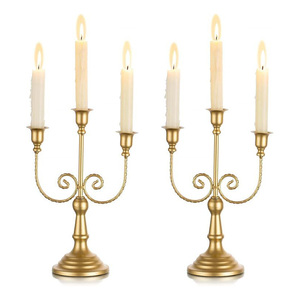Elegante Candelabro de Aluminio Dorado con Adornos de Cristal Colgantes, Premium para Mesa de Boda, ARTISAN INTERNATIONAL, Hecho a Mano - Product Image 6