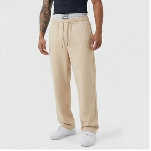 กางเกงขาบานเอวสองชั้นของผู้ชายกางเกงสเวตเตอร์ผ้าคอตตอนขนาดใหญ่สำหรับผู้ชายสำหรับฤดูหนาว - Product Image 1