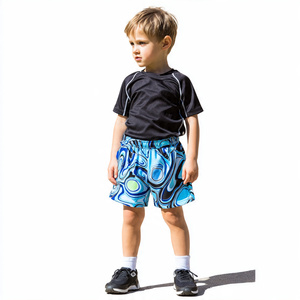 Shorts de rugby à cordon de serrage haute taille pour garçons, shorts de football personnalisés par sublimation, 100 % polyester, shorts de rugby pour enfants - Product Image 2