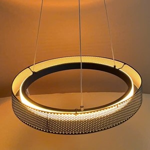 โคมไฟเพดาน LED โมเดิร์น พร้อม CCT 2200K - 3000K - 4000K, โคมไฟแขวนโลหะ 20W สำหรับห้องรับประทานอาหาร โรงแรม - Product Image 1