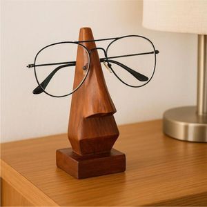 Nordic Wooden Eyeglass Holder Stand Luxury Brass <b>Glasses</b> Spectacle Display <b>Rack</b> Creative Home Office Desk Storage Decor Holder - Product Image 6