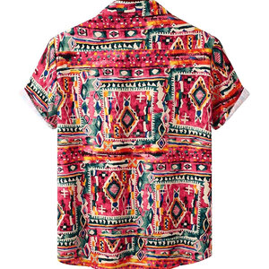 เสื้อเชิ้ตแขนสั้นผู้ชายสไตล์ฮาวายลำลอง ระบายอากาศได้ดี เป็นมิตรกับสิ่งแวดล้อม ดีไซน์เก๋ ทันสมัย ทรงหลวม สไตล์เรโทร ผ้าซาติน ติดกระดุมสองแถว - Product Image 2