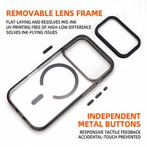 Funda Magnética para Impresión UV, Carcasa Plana Imprimible de TPU+PC, Marco de Cámara Desmontable, Soporte de 360 Grados, Protección Total Anti-Golpes - Product Image 5