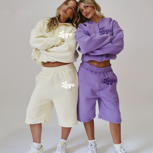Wholesale <b>Women</b> High Waist Skirt and Cropped <b>Zip</b> Up Hoodie Fleece Yoga Set 2 Piece Tracksuit - Product Image 1