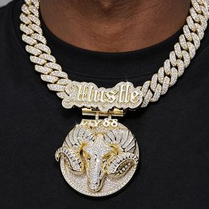 Colgante Étnico Hip Hop de Plata 925 con Baño de Rodio y Moissanita, Regalo para Él, Joyería Fina Personalizable, Colgantes y Dijes - Product Image 4