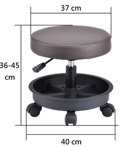 Height adjustable rolling <b>ergonomic</b> detailing <b>stool</b> - Product Image 2