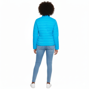 Chaqueta Acolchada de Algodón Bordada para Mujer con Cremallera y Capucha, Abrigo Ligero Cortavientos para Invierno y Uso Diario - Product Image 6