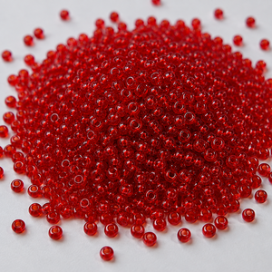 Paquete a Granel de Cuentas Redondas Preciosa Rojas de 8'0 (Cristal Lampwork) para Joyería, Manualidades y Bordado - Product Image 2