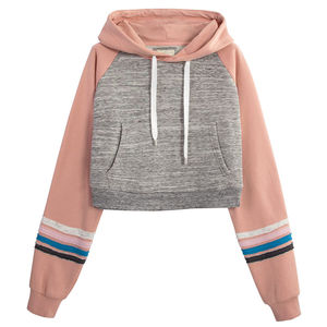 Women's Winter Streetwear Double-<b>Layer</b> Cotton Fleece Breathable Quick Dry Eco-Friendly Embroidered Solid Hoodie Boxy Crop <b>Top</b> - Product Image 6