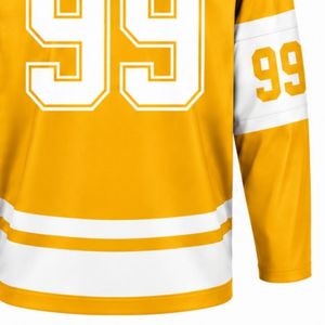 Maillot de hockey sur glace jaune pour hommes, chemise de sport athlétique en Polyester à manches longues, vêtements d'entraînement et de match pour équipe - Product Image 5