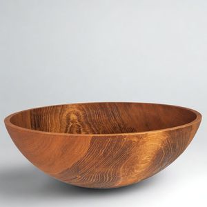Grand saladier en bois d'acacia véritable fait main, profond et de grande taille, pour la restauration et le marché de détail - Product Image 2