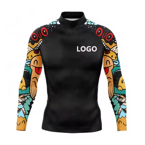 เสื้อแรชการ์ดกันรังสียูวีสำหรับผู้ชาย ออกแบบใหม่ ขายดีที่สุด ราคาโรงงาน ลดราคาพิเศษ เป็นมิตรต่อสิ่งแวดล้อม พร้อมโลโก้ด้านหน้า เหมาะสำหรับเล่นเซิร์ฟ - Product Image 5