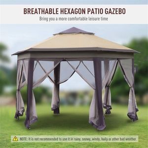 Tenda Pop-Up per Caffè e Feste in Colore Beige, per Uso con Pergola, Gazebo o Padiglione - Product Image 5