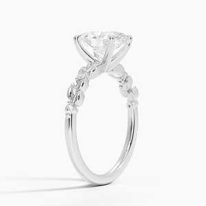 Briar <b>Split</b> Shank Moissanite Freshwater Pearl Engagement <b>Ring</b> Three Stone Design 14K Gold Plated 925 Silver GRA Certified Prong - Product Image 6