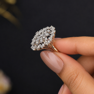 Exquisite Brilliant Cut <b>Diamond</b> <b>Ring</b> | 14K Rose Gold Statement <b>Ring</b> for Women | Luxury Engagement Anniversary Fine Jewelry Gift - Product Image 4