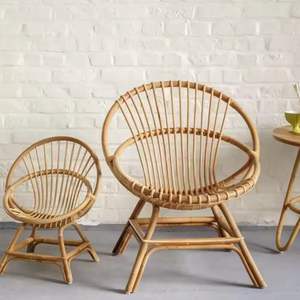 Chaise de salle à manger en rotin naturel – Meubles écologiques faits à la main pour une utilisation en intérieur et en extérieur - Product Image 5