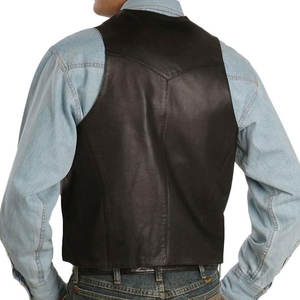 Gilet en cuir de qualité supérieure 100% cuir, prix raisonnable, respirant, vêtements pour hommes, gilet en cuir en vente en ligne - Product Image 3