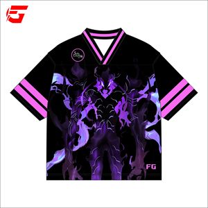 Maillot rétro Anime Solo Leveling 100% polyester mesh, coupe ample, imprimé par sublimation, prix usine, fabriqué au Pakistan - Product Image 4