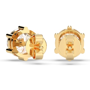 เครื่องประดับ REYES หรูหรา ต่างหูเงินแท้ 925 ชุบทอง 14k ประดับเพชรโมอิสซาไนต์ สำหรับผู้หญิง ของขวัญงานแต่งงาน เครื่องประดับเจ้าสาว - Product Image 3